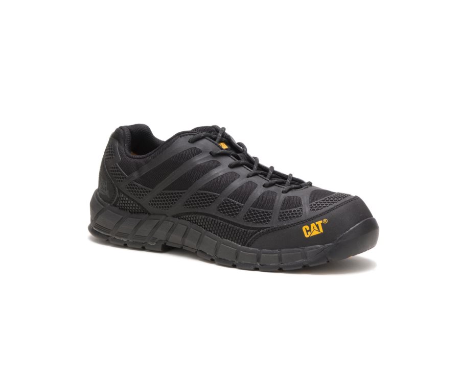 Caterpillar CAT Streamline Composite Toe Men's Sneakers Black / Black | CAT-610FN