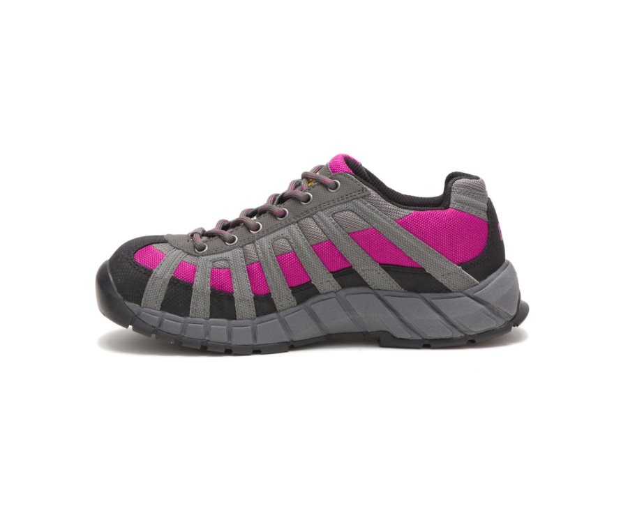 Caterpillar CAT Switch Steel Toe Women's Work Shoes Deep Grey / Pink | CAT-935DT