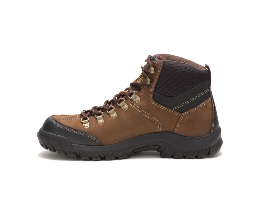 Caterpillar CAT Threshold Waterproof Men's Work Boots Brown | CAT-758XL