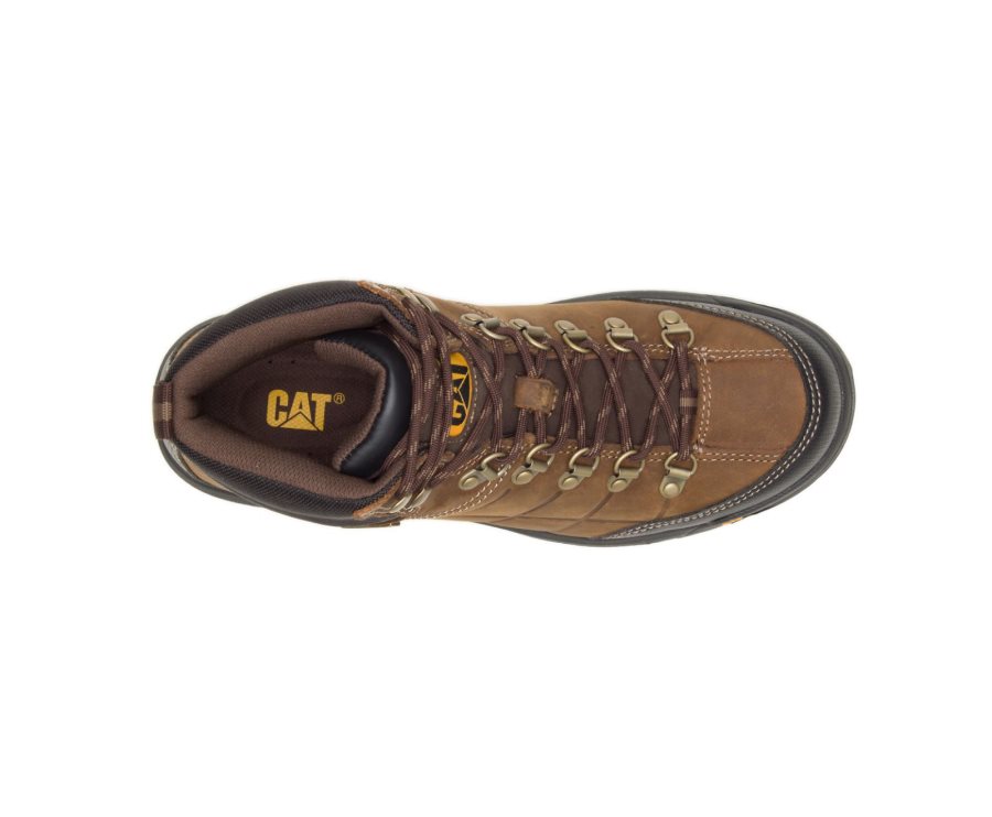 Caterpillar CAT Threshold Waterproof Men's Work Boots Brown | CAT-758XL