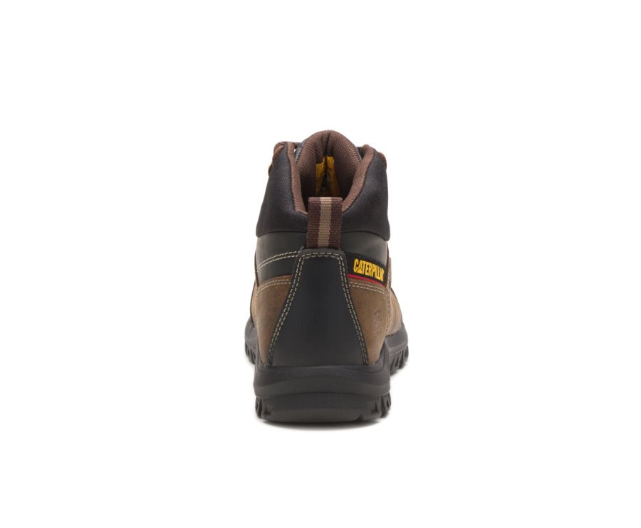 Caterpillar CAT Threshold Waterproof Steel Toe Men's Work Boots Brown | CAT-103NR