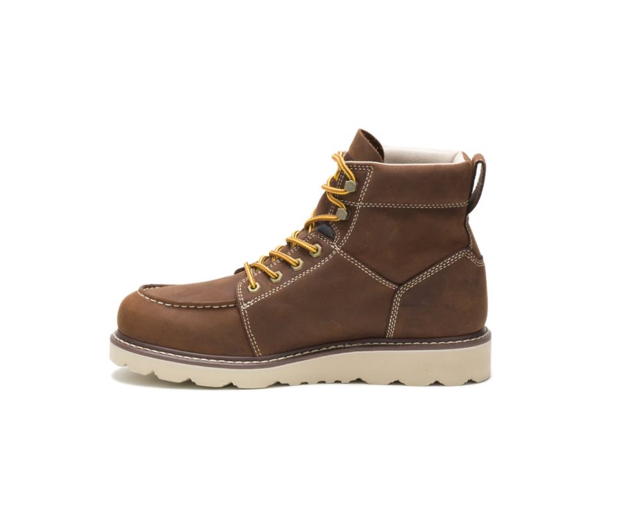 Caterpillar CAT Tradesman Men's Work Boots Chocolate Brown | CAT-832ZN