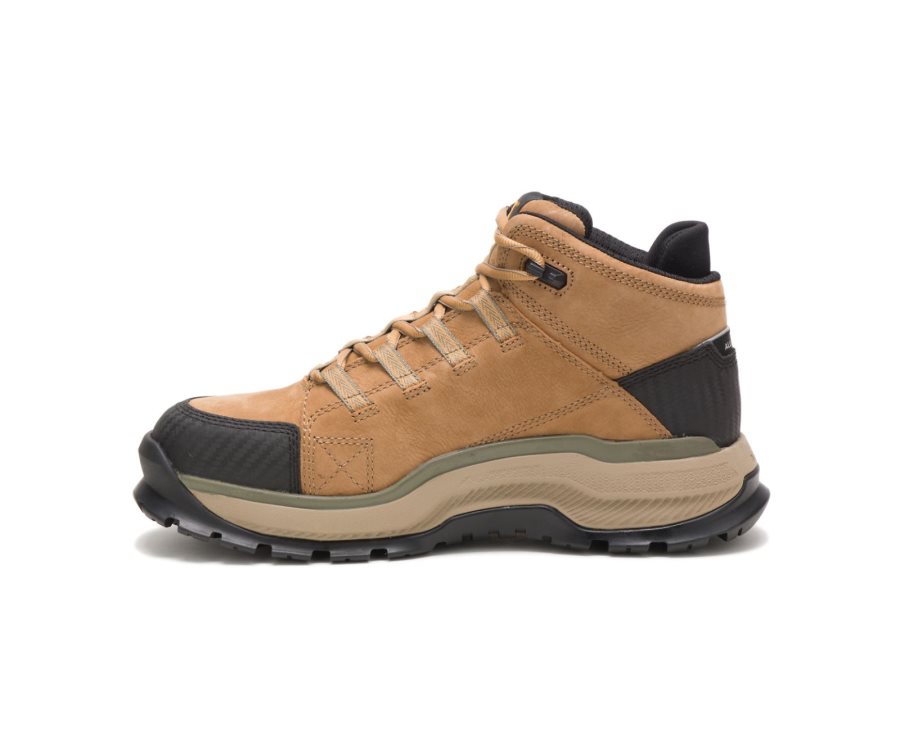 Caterpillar CAT Utilize Waterproof Alloy Toe Men's Work Boots Brown | CAT-394KC